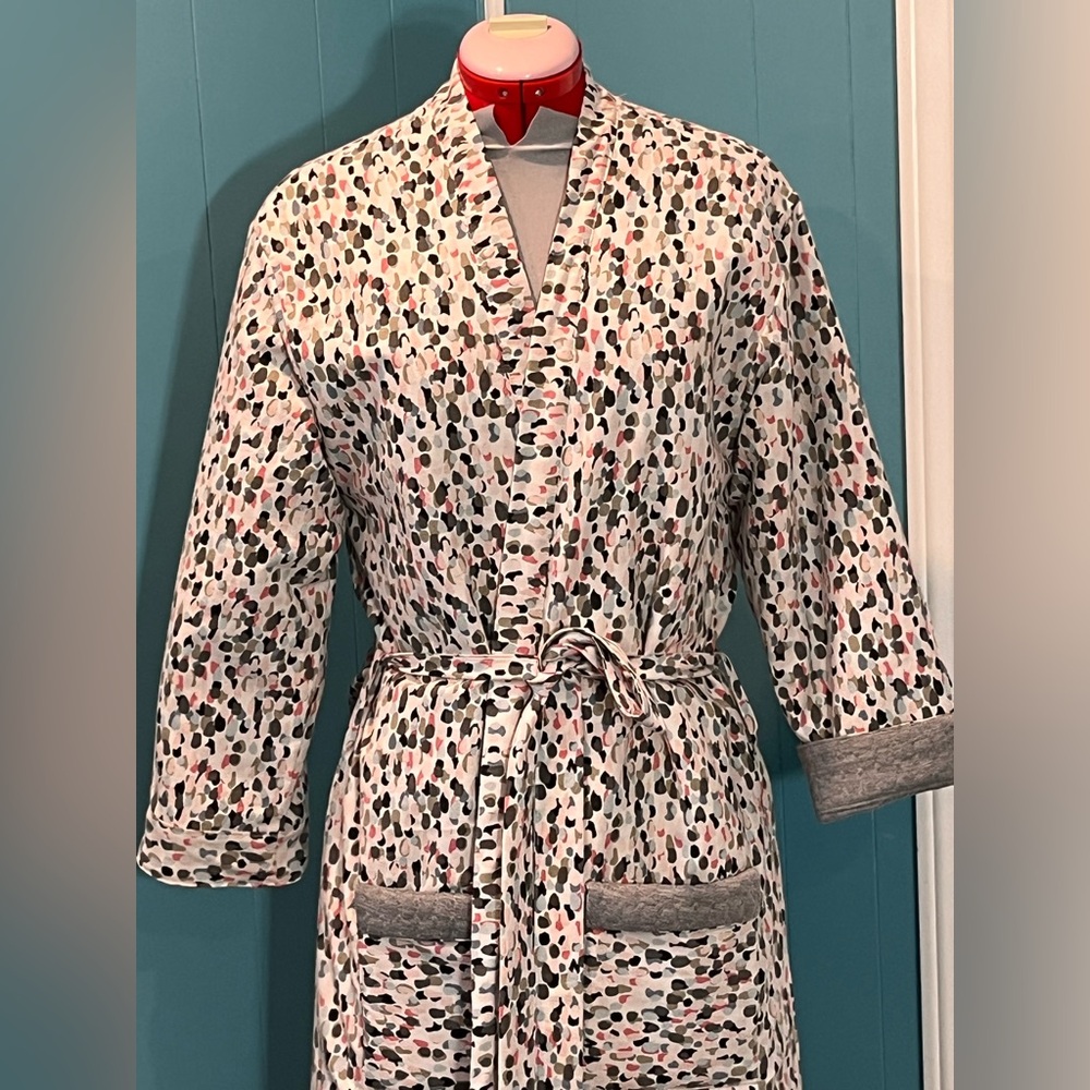 Upcycled - Multicolor Patterned Robe with Belt - Picture 2 of 7